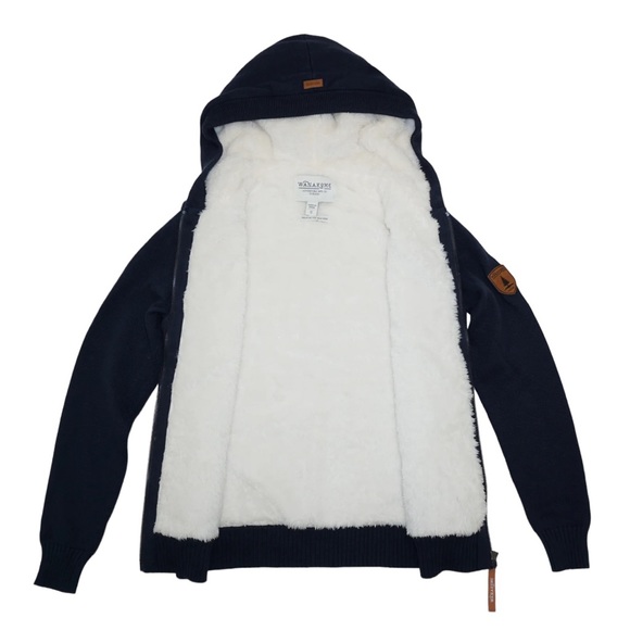 NWT Wanakome Mulberry Luna Faux Fur Lined Half Zip Sweater - Picture 8 of 10